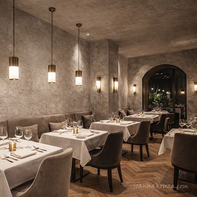 Beton – sala restauracyjna